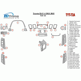 Toyota RAV-4 2013 - 2015 Dash Trim Kit