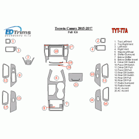 Toyota Camry 2015 - 2017 Dash Trim Kit