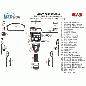 Volvo S60 2001 - 2004 Dash Trim Kit