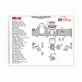 Volkswagen Beetle 2006 - 2011 Dash Trim Kit