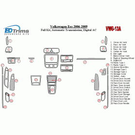 Volkswagen EOS 2006 - 2009 Dash Trim Kit