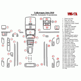 Volkswagen Jetta 2010 - 2010 Dash Trim Kit