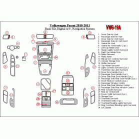 Volkswagen Passat 2010 - 2011 Dash Trim Kit