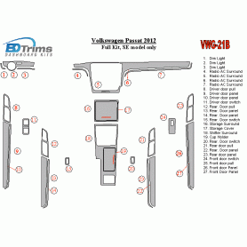 Volkswagen Passat 2012 - 2012 Dash Trim Kit