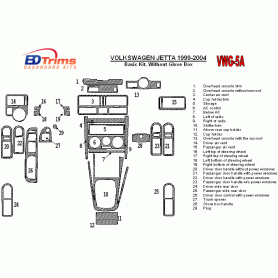 Volkswagen Jetta 1999 - 2004 Dash Trim Kit