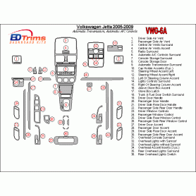 Volkswagen Jetta 2005 - 2009 Dash Trim Kit