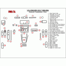 Volkswagen Golf 1999 - 2004 Dash Trim Kit