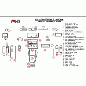 Volkswagen Golf 1999 - 2004 Dash Trim Kit