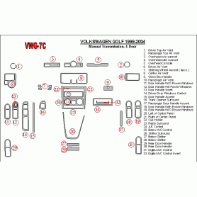 Volkswagen Golf 1999 - 2004 Dash Trim Kit