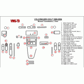 Volkswagen Golf 1999 - 2004 Dash Trim Kit